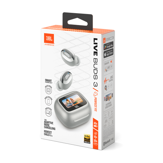 JBL Live Buds 3 - Silver - True wireless Noise Cancelling bud-type earbuds - Detailshot 15 image number null